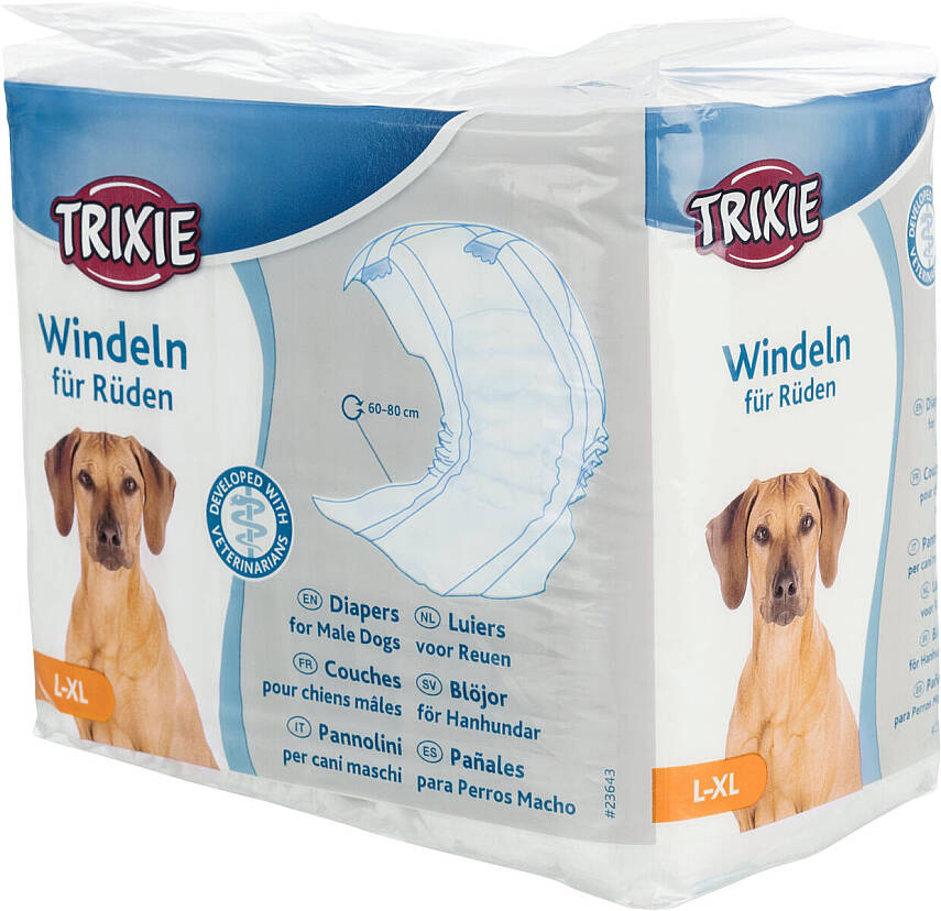 Trixie Erkək İtlər üçün Gigiyenik Bezlər 60-80 sm (L-XL) 12 ədəd - 1