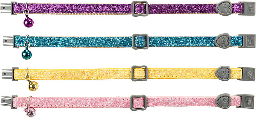 Trixie Glitter Pişik Boyunluğu Zəngli, Tənzimlənən (Plastik Bağlamalı) - 1