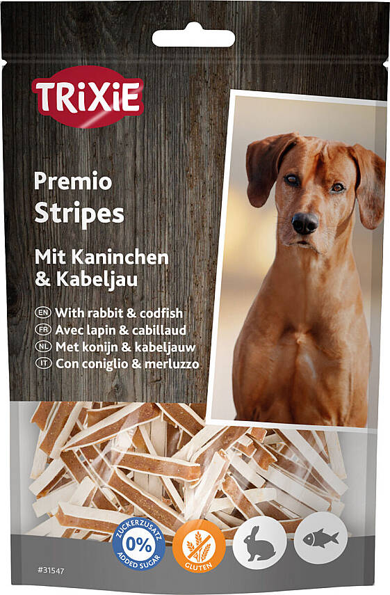 Trixie İtlər üçün Dovşan Əti və Treska Balığı ilə Zolaq Formalı Mükafat 100 qr - 1