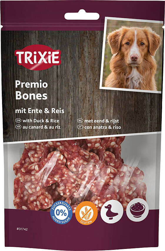 Trixie İtlər üçün Ördək Əti və Düyü ilə Sümük Formalı Mükafat 80 qr - 1