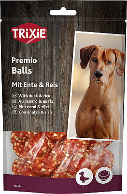 Trixie İtlər üçün Premio Ördək Əti və Düyü ilə Top Formalı Mükafat 80 qr - TRIXIE