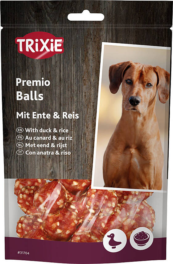 Trixie İtlər üçün Premio Ördək Əti və Düyü ilə Top Formalı Mükafat 80 qr - 1