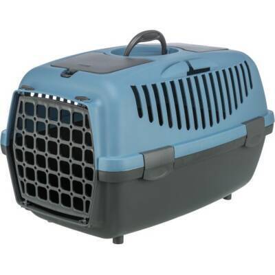 Trixie Kiçik İtlər və Pişiklər üçün Capri 2 Daşıyıcı Qutu (XS-S, 37 × 34 × 55 sm) – tünd boz/mavi - TRIXIE