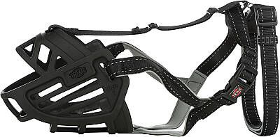 Trixie Muzzle Flex Silikon Ağızlıq M–L, qara - TRIXIE