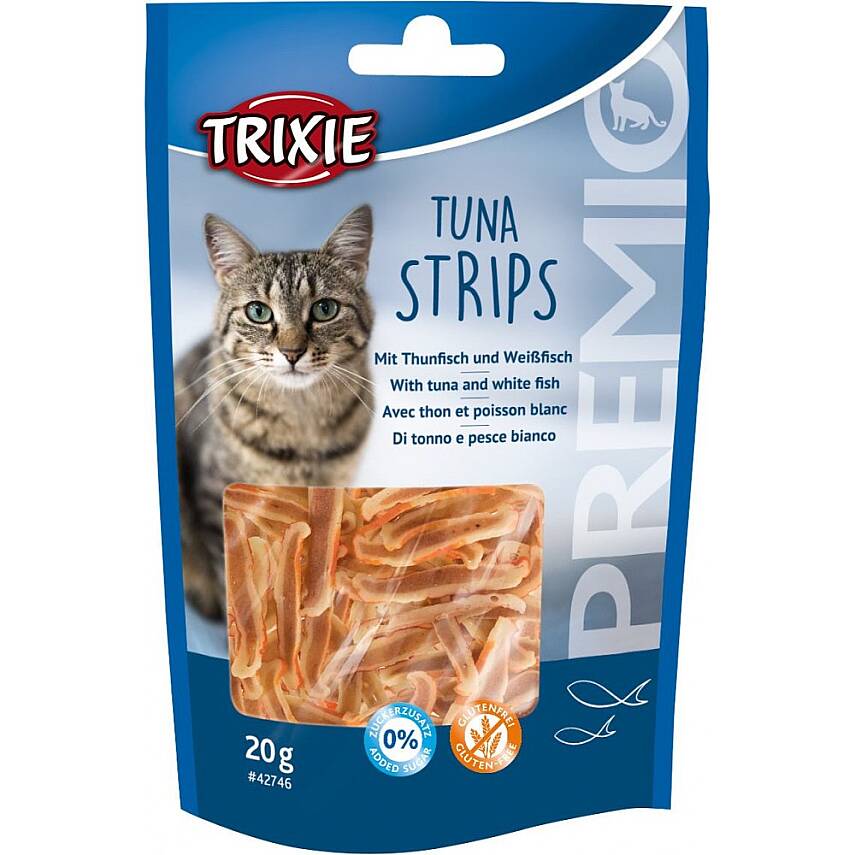 Trixie Pişiklər üçün Premio Tuna və Ağ Balıq ilə Zolaq Formalı Mükafat 50 qr - 1
