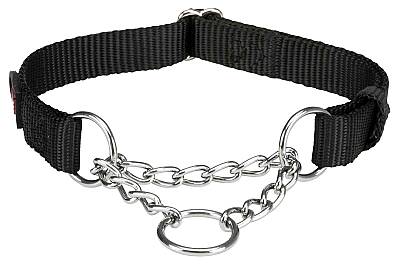 Trixie Premium Yarım Boğucu Boyunluq Qara S–M 30–40 sm / 15 mm - TRIXIE