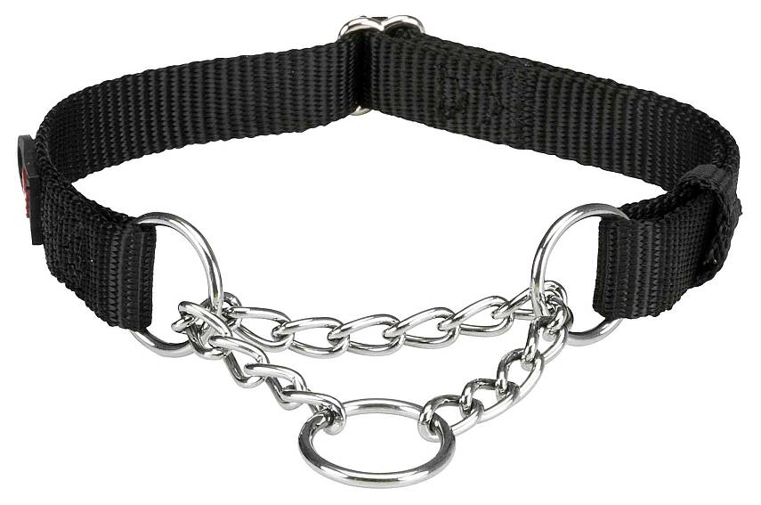 Trixie Premium Yarım Boğucu Boyunluq Qara S–M 30–40 sm / 15 mm - 1
