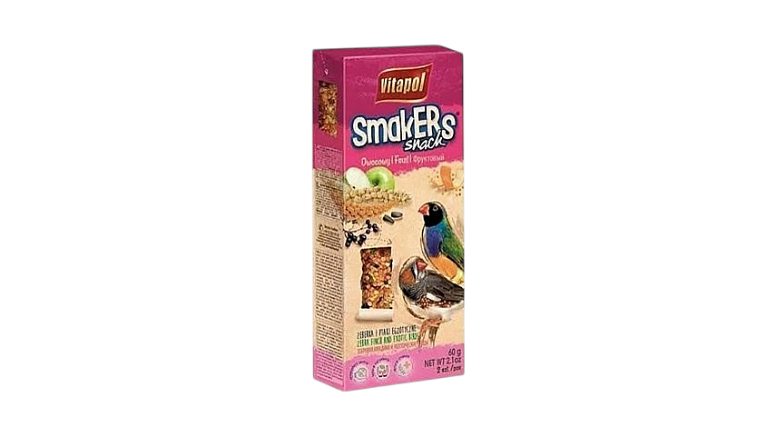 Vitapol Smakers Amadin və Ekzotik quşlar üçün taxıl və meyvəli çubuqlar, 2 əd (90g) - 1