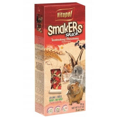 Vitapol Smakers – Gəmircilər üçün Çiyələkli çubuq 2 əd (90g) - VİTAPOL