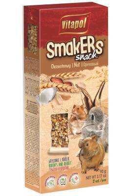 Vitapol Smakers  gəmirici üçün qoz-fındıq ilə taxıl çubuqları 2 əd (90g) - VİTAPOL